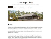 Tablet Screenshot of newhopeclinicfree.org